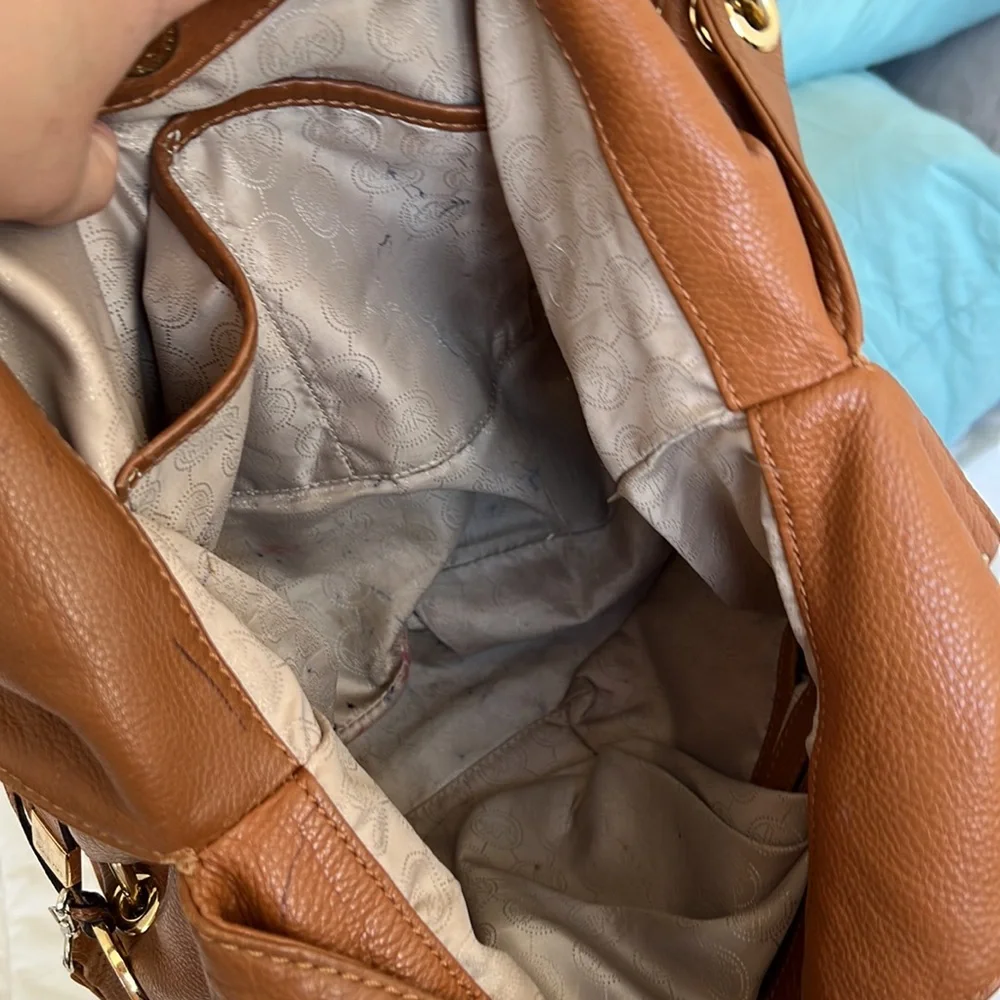 MICHAEL KORS | brown leather hobo
